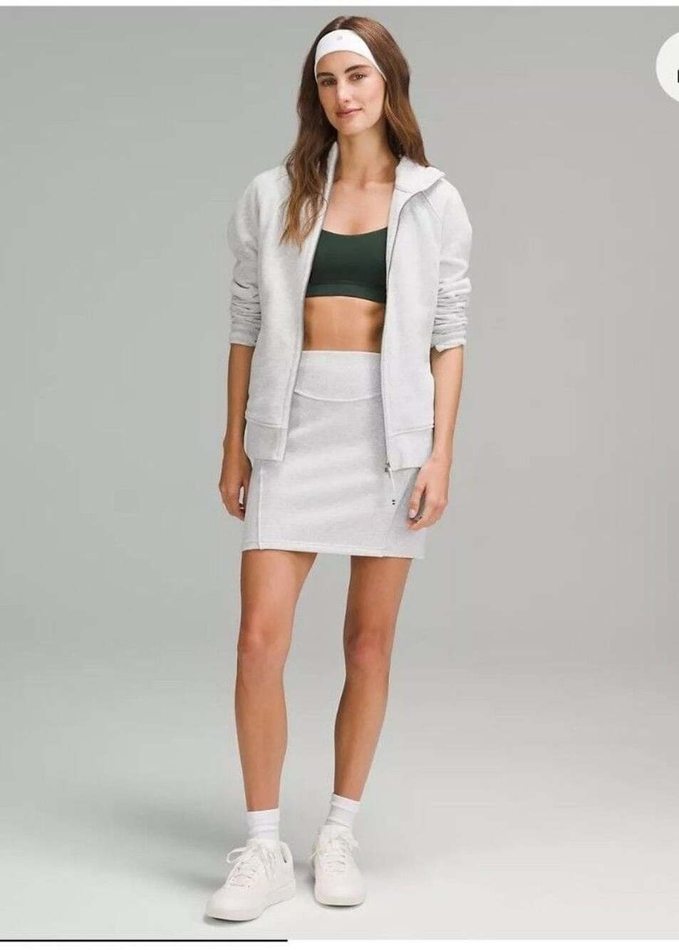 208 Lululemon Scuba High-Rise Mini Skirt Heathered Core Ultra Light Grey